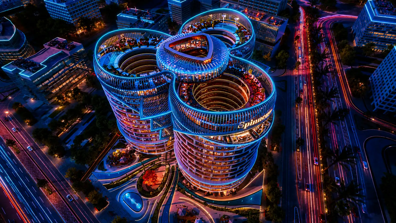 spinner project neon design